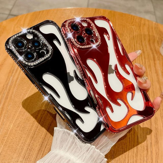 Case Flame Rhinestone iPhone