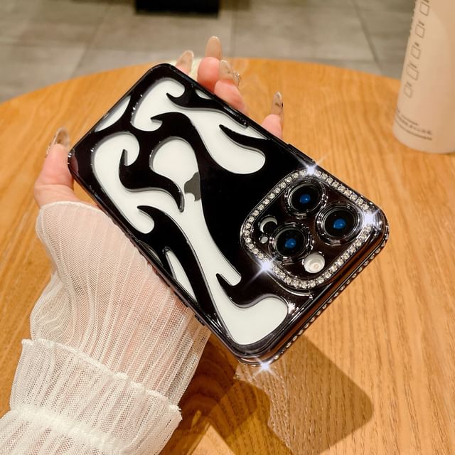 Case Flame Rhinestone iPhone