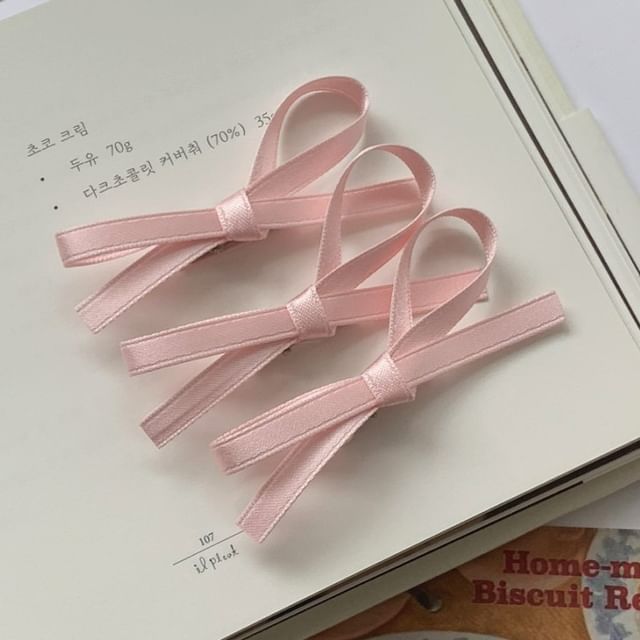 Plain Hair Clip Set of Bow 3: