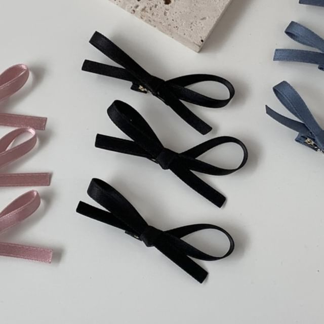 Plain Hair Clip Set of Bow 3: