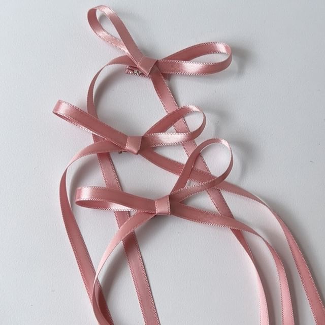 Set 3: Bow of Hair Clip Plain