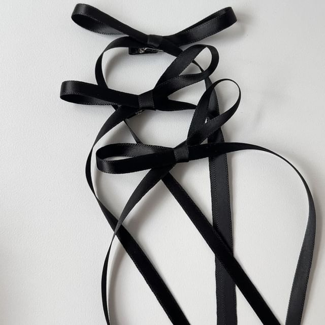 Set 3: Bow of Hair Clip Plain