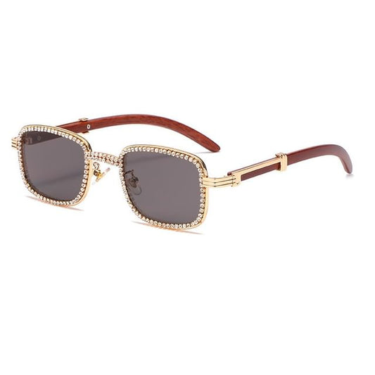 Frame Sunglasses Rhinestone Square