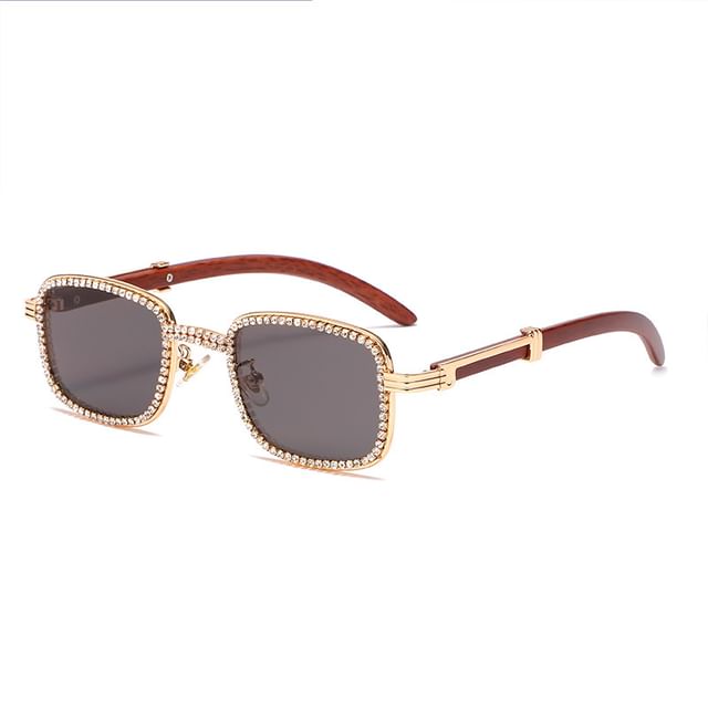 Frame Sunglasses Rhinestone Square