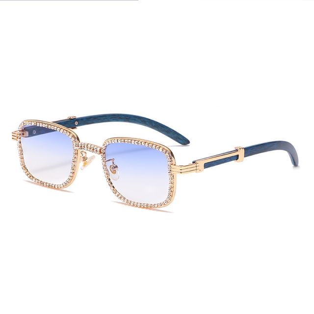 Frame Sunglasses Rhinestone Square