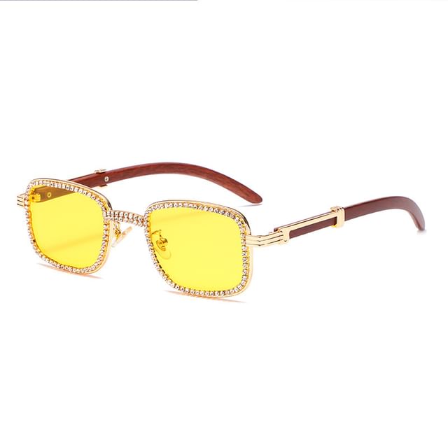 Frame Sunglasses Rhinestone Square