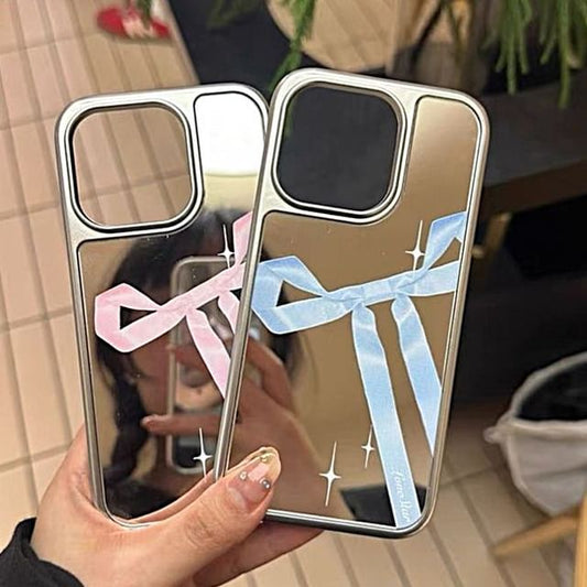 Case Ribbon Print Mirror Phone
