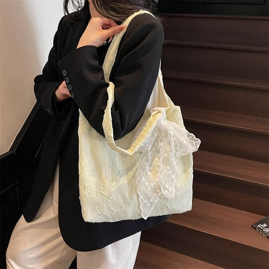 Bag Embroidered Floral Tote