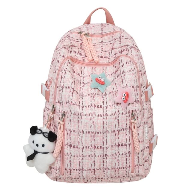 Plaid Zip Backpack