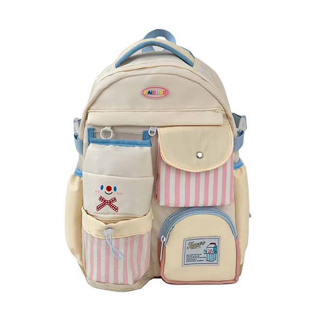 Plaid Panel Backpack Zip