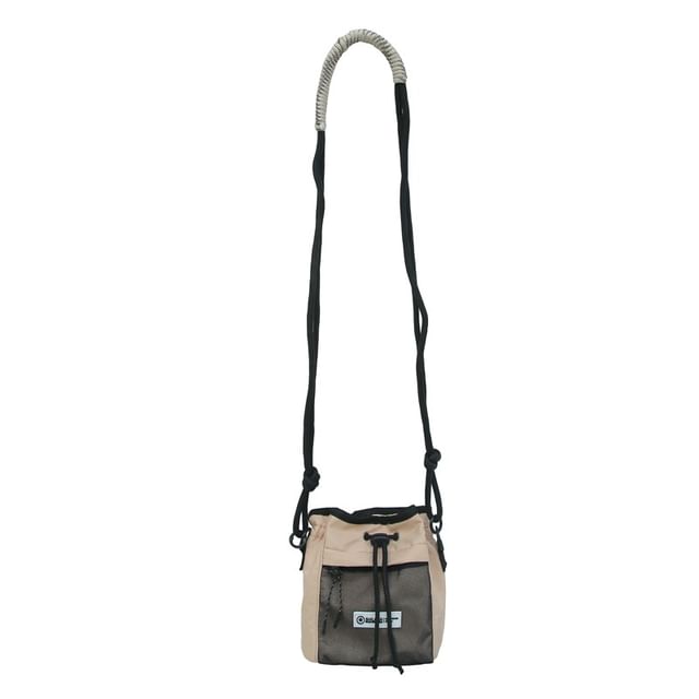Color Block Crossbody Drawstring Bag