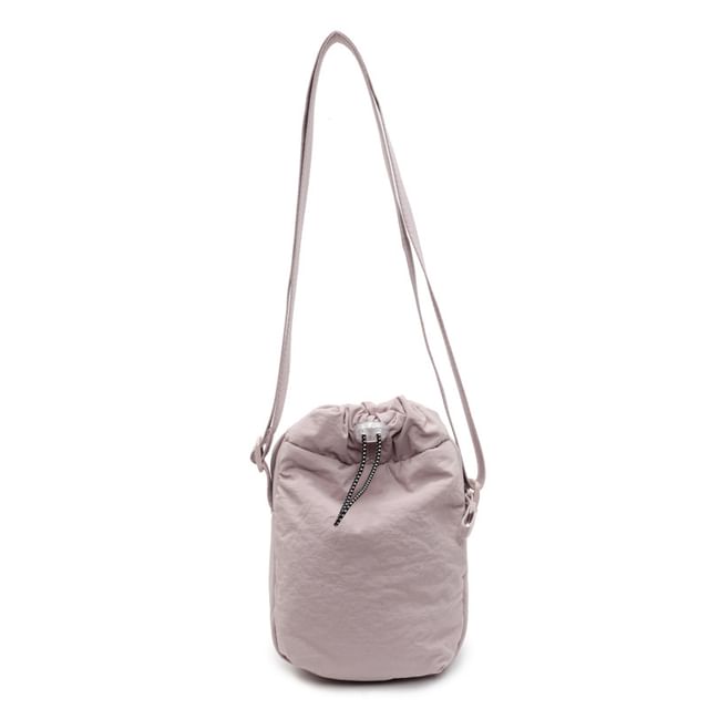 Crossbody Plain Drawstring Bag