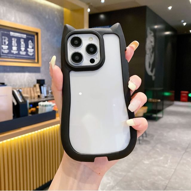 Phone Ear Cat Transparent Case