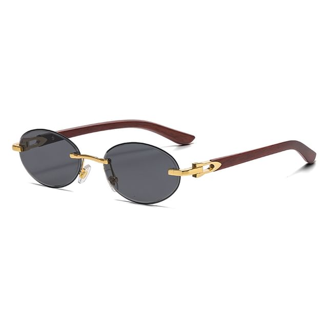 Oval Frame Thin Sunglasses
