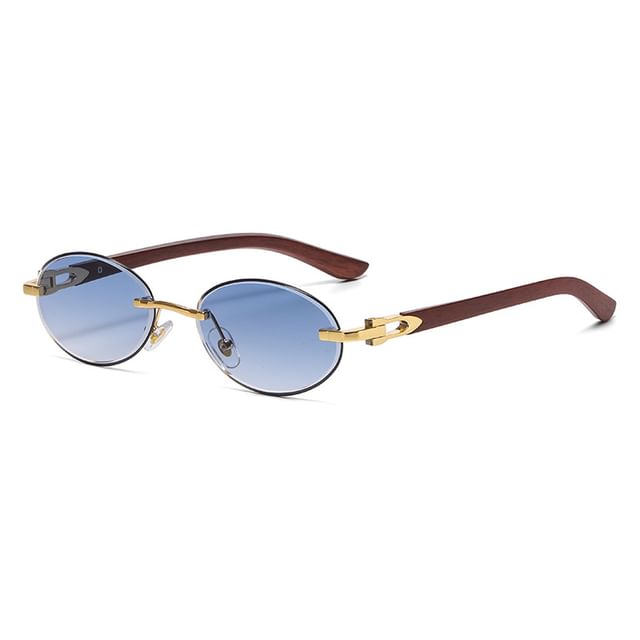 Oval Frame Thin Sunglasses