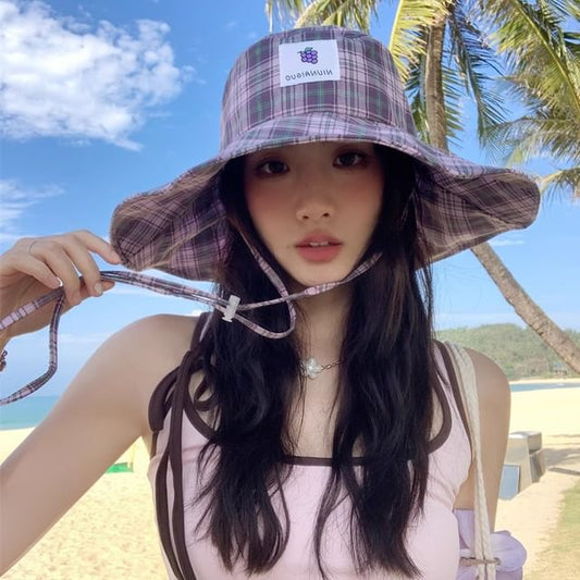 Lemon Hat Plaid Sun Applique