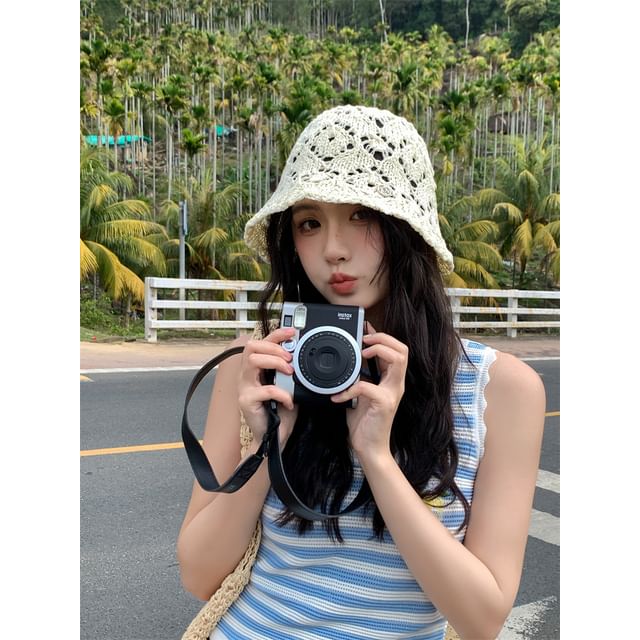 Hat Straw Bucket Crochet
