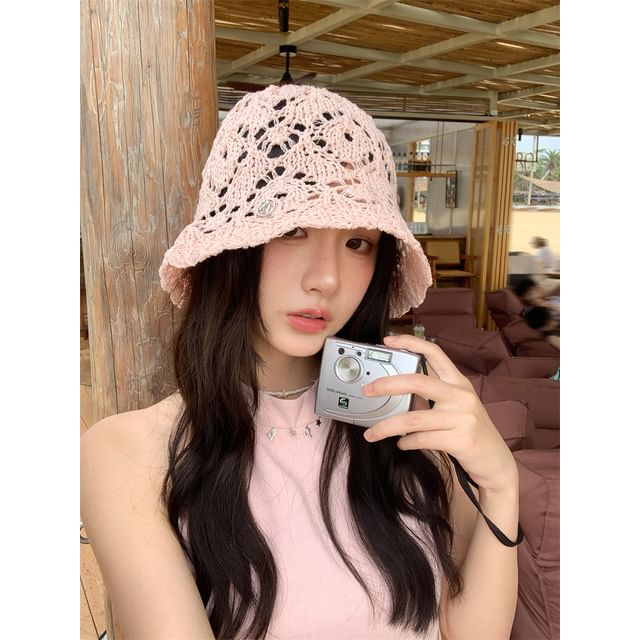 Hat Straw Bucket Crochet