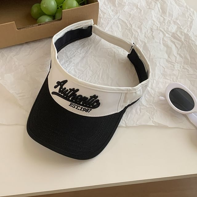 Embroidered Sun Visor Two-Tone Lettering