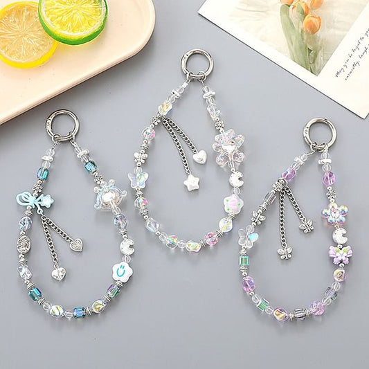 Bear Crystal Floral Phone / Strap Faux Cartoon