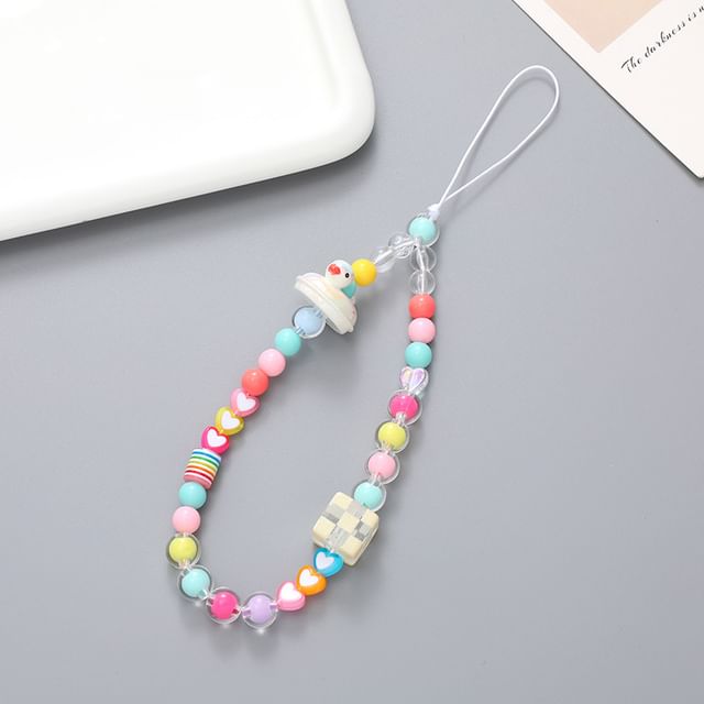 Cube Designs) Phone Duck Strap Plastic (Various Bead