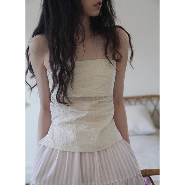 Floral Tube Print Top Sleeveless