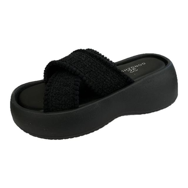 Sandals Cross Platform Slide Strap