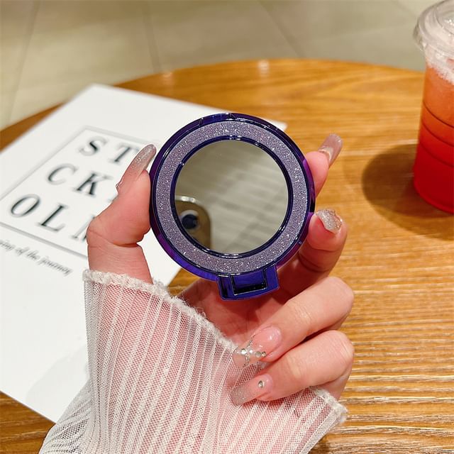 Magnetic Phone Stand with Mirror Glitter
