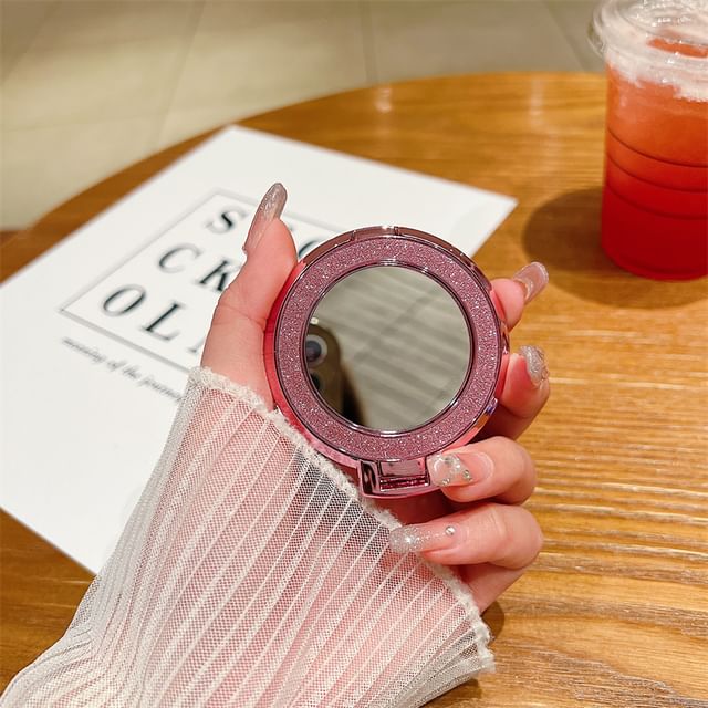 Magnetic Phone Stand with Mirror Glitter