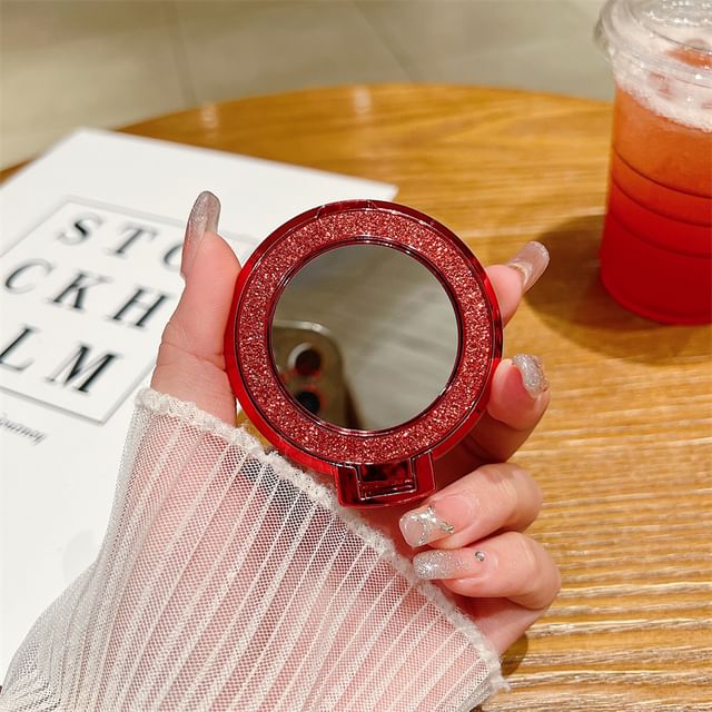 Magnetic Phone Stand with Mirror Glitter