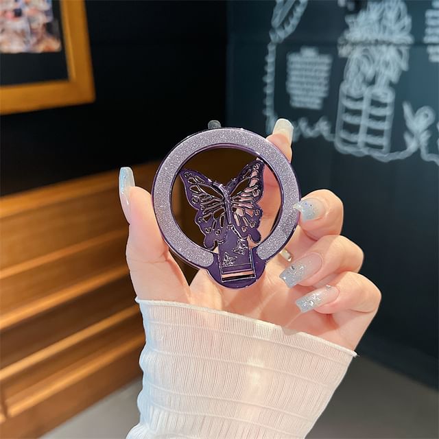 Glitter Butterfly Stand Magnetic Phone