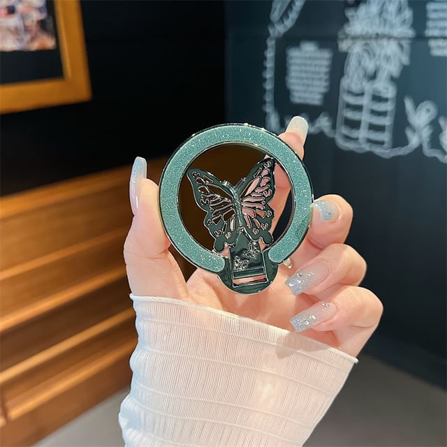Glitter Butterfly Stand Magnetic Phone
