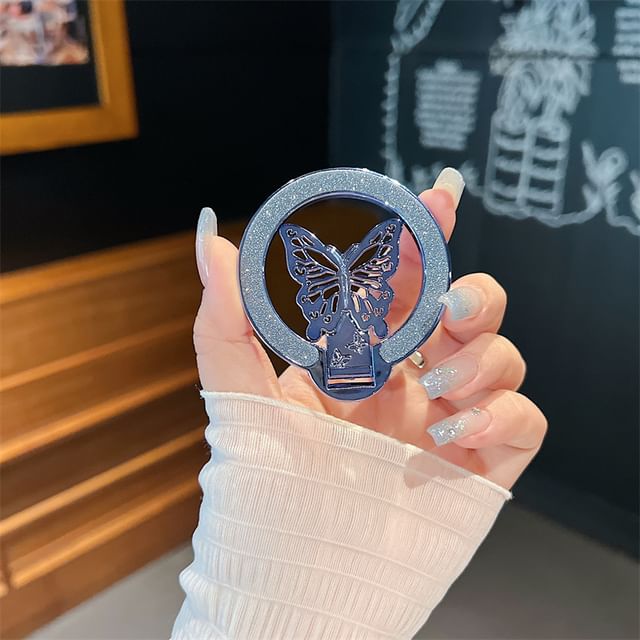 Glitter Butterfly Stand Magnetic Phone