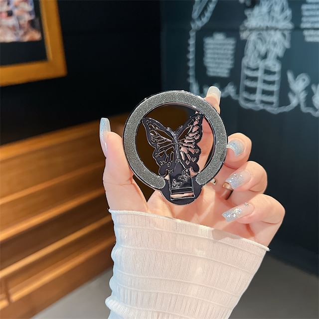 Glitter Butterfly Stand Magnetic Phone