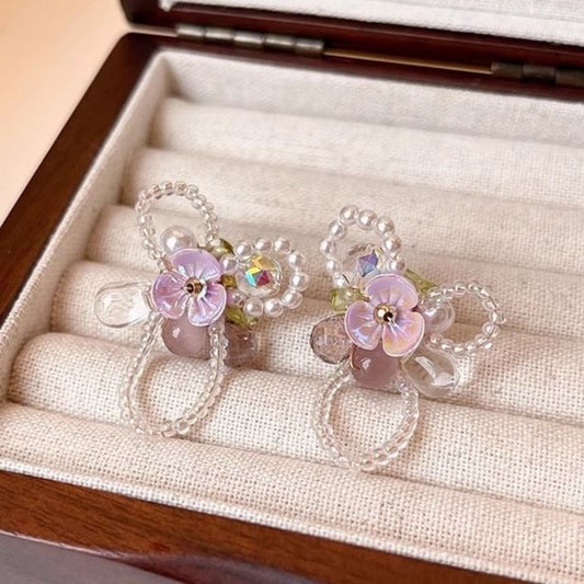 Earring Floral Beaded Stud
