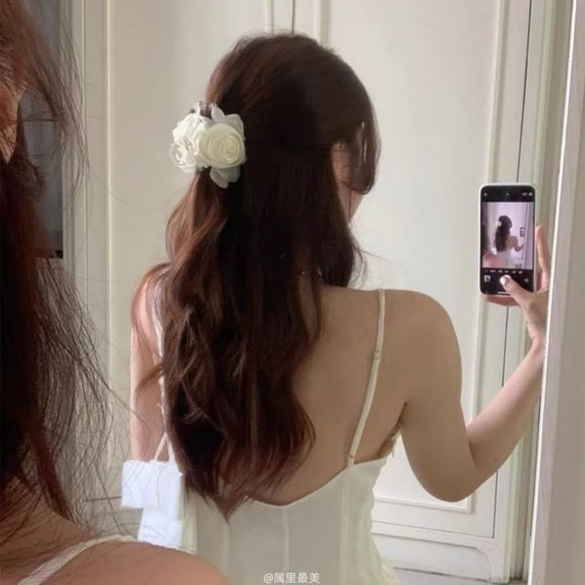 Fabric Claw Flower Hair