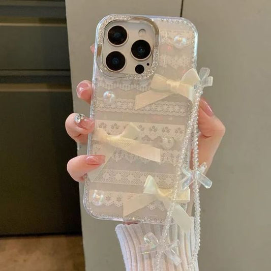 Decoration Adhesive Print Strap / Set Phone Lace Case Ribbon