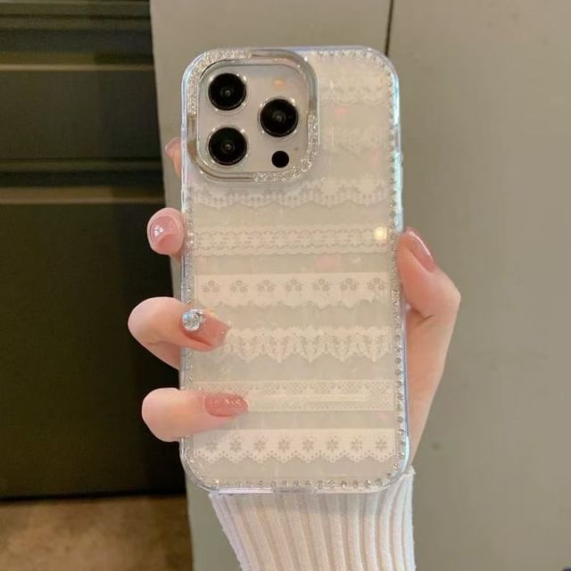 Decoration Adhesive Print Strap / Set Phone Lace Case Ribbon