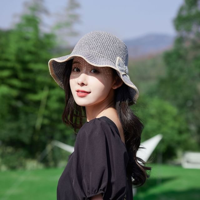 Bucket Bow Ruffle Hat