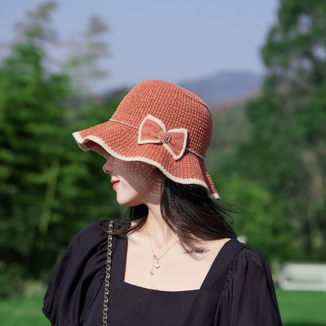 Bucket Bow Ruffle Hat