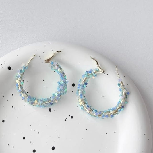 Alloy Hoop Butterfly Earring