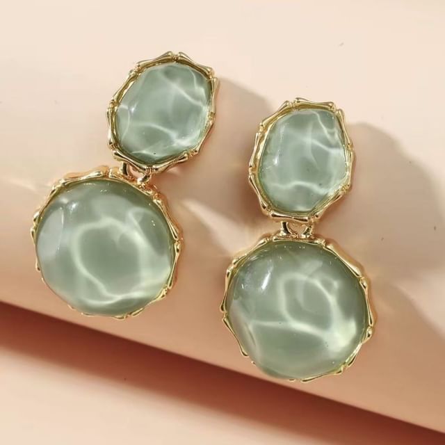 Asymmetrical Alloy Earring Drop Ripple