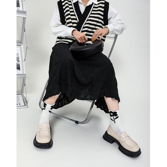 Chunky Loafers Platform Heel