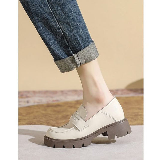 Platform Chunky Loafers Heel