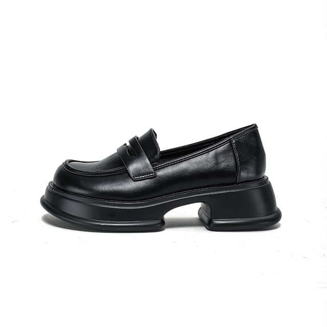 Chunky Loafers Platform Heel