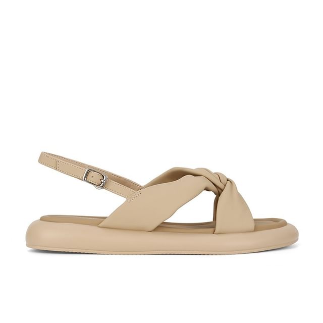 Platform Sandals Knot Slingback