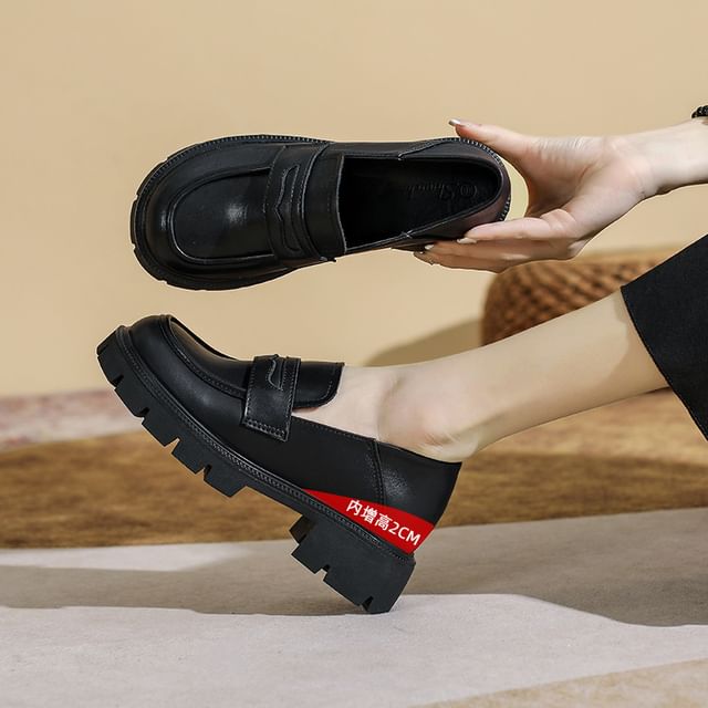 Platform Chunky Loafers Heel
