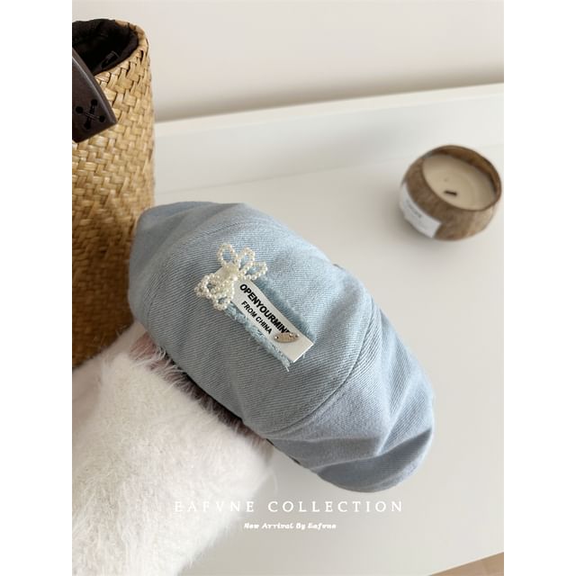 Beret Lettering Denim