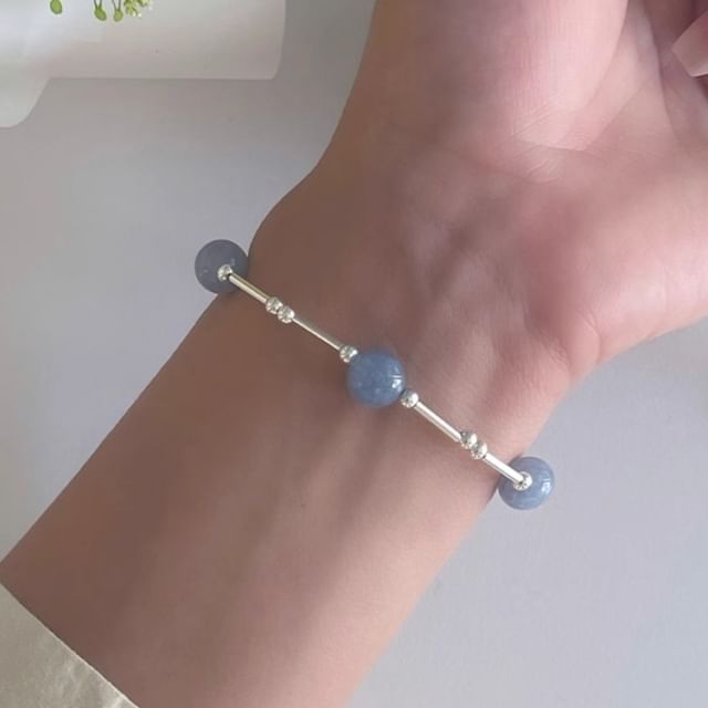 Bracelet Beaded Gemstone Silver Sterling