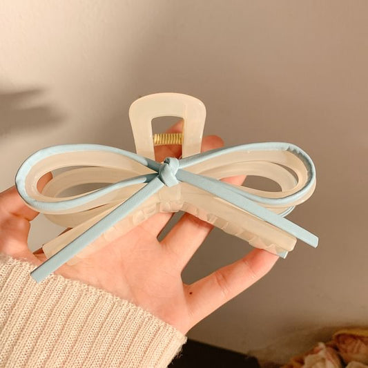 Claw Bow Hair Leather Faux